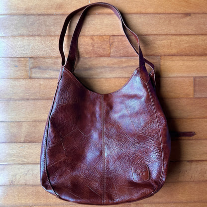 King Pin Piju Brown Leather Shoulder Bag