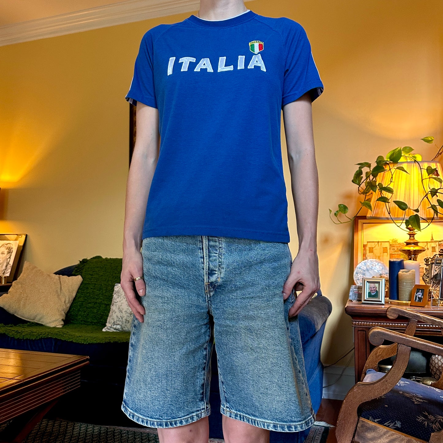 Italia Blue Graphic T-Shirt, M