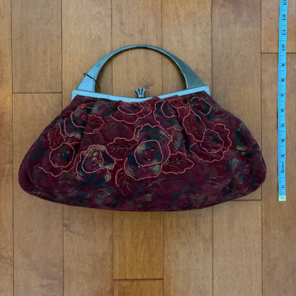 Burgundy Beaded Purse