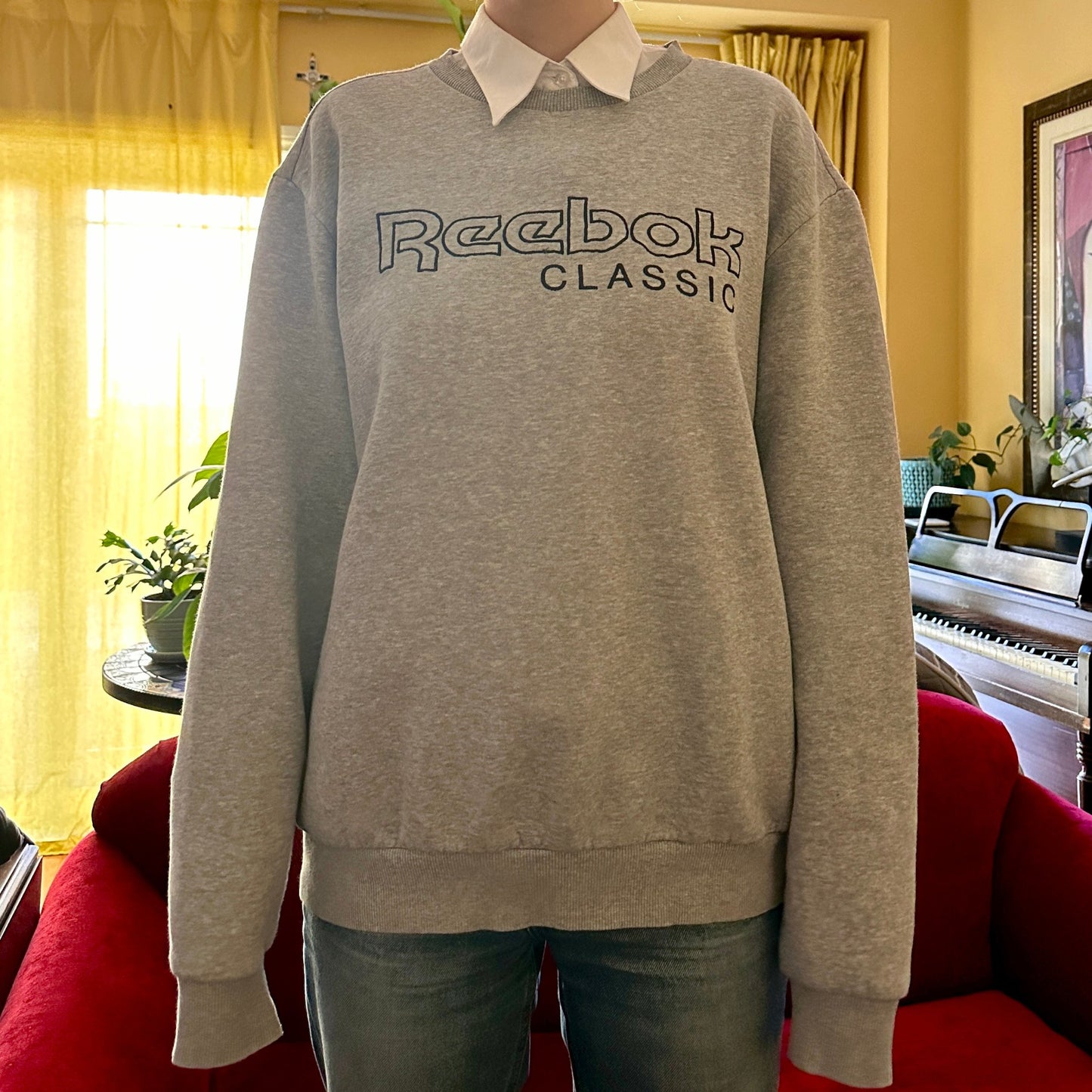 Reebok Grey Crew Neck, L - Cherry Buzz