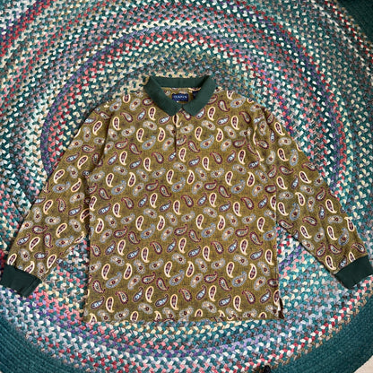 Grant Green Paisley Long Sleeve Shirt, L