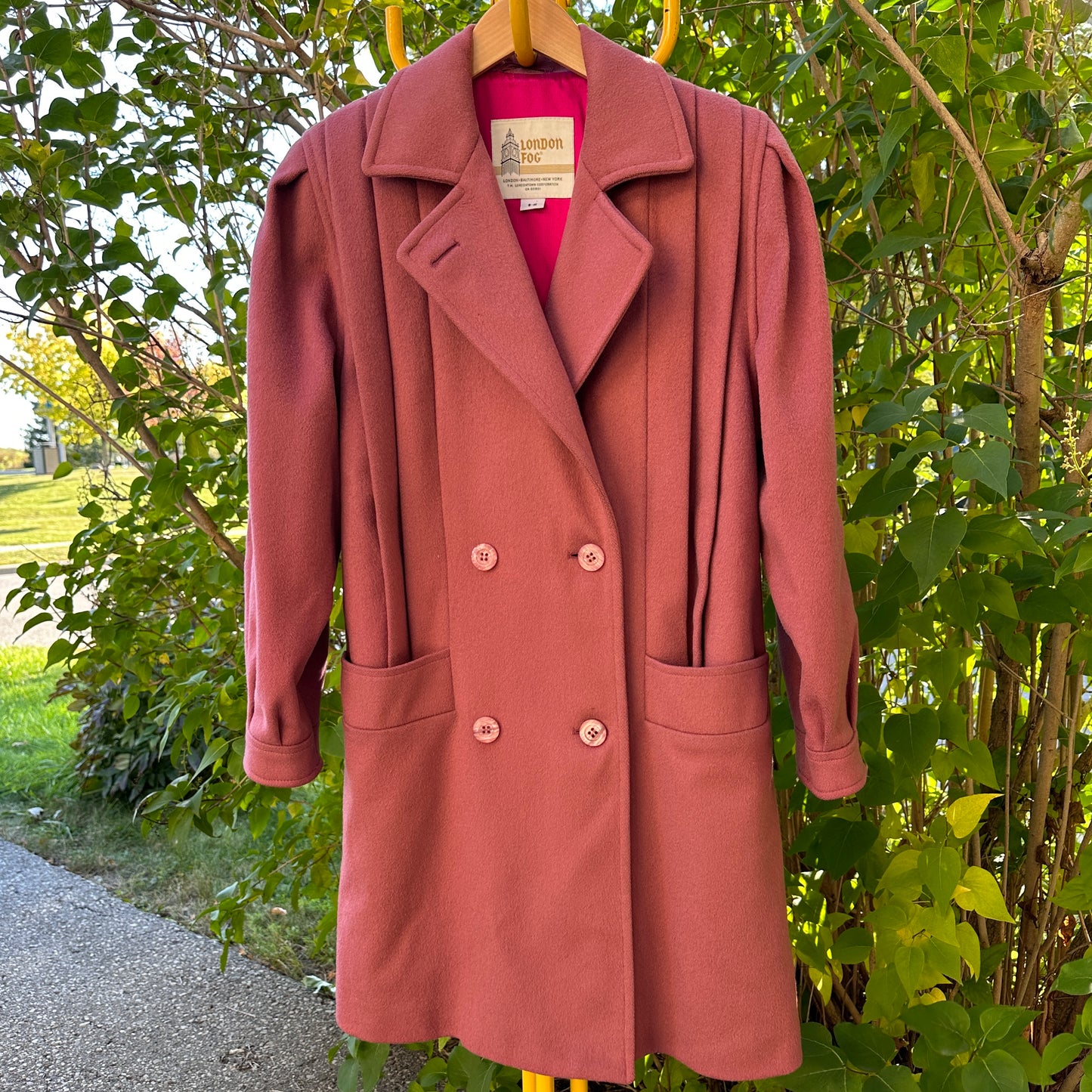 London Fog Pink Wool Coat, 8-M - Cherry Buzz