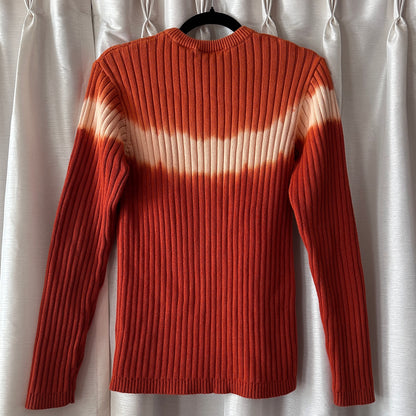 Prototyped Orange Ribbed Cotton Sweater, S