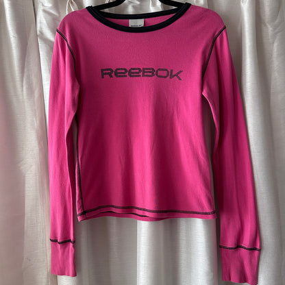 Reebok Pink Long Sleeve Shirt, M