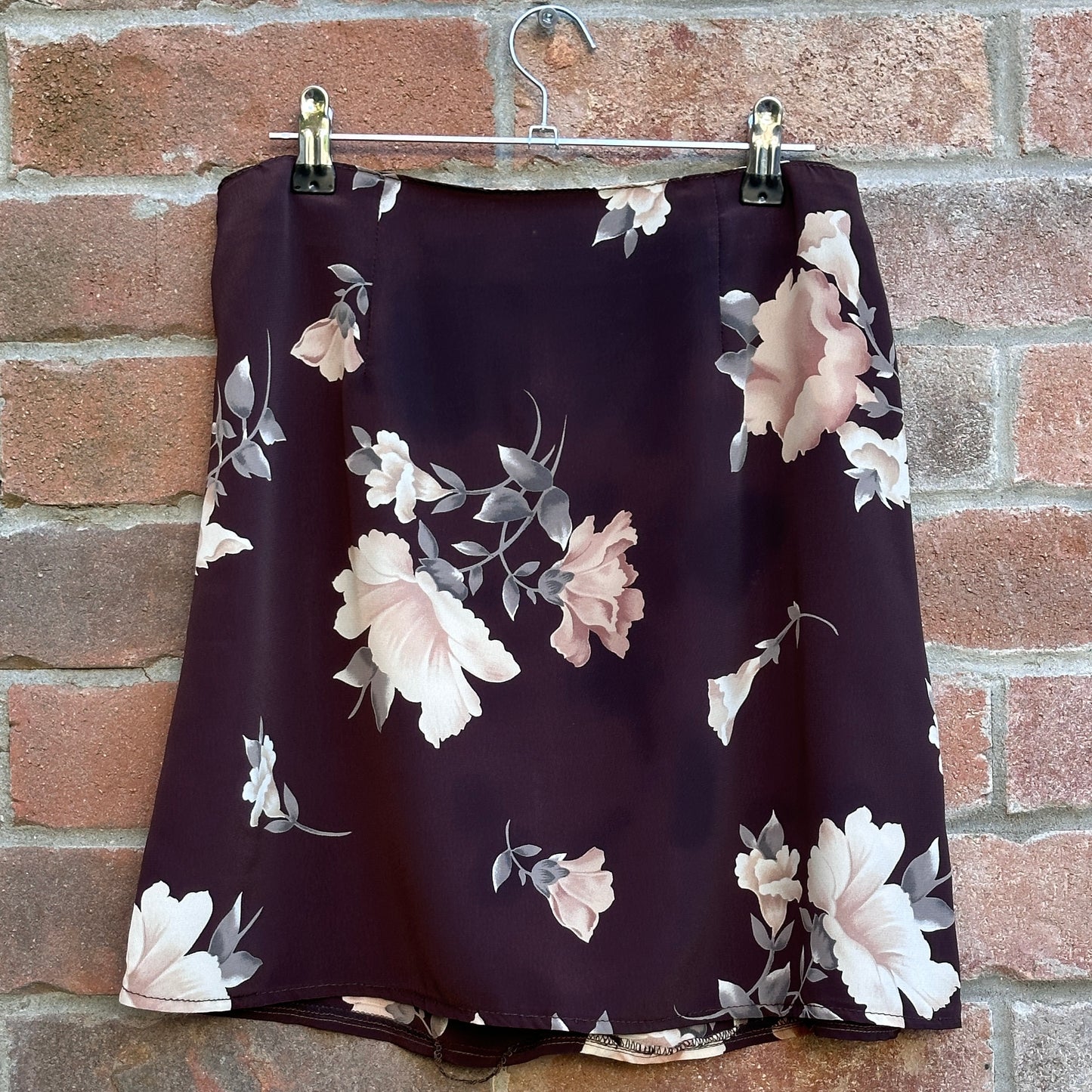 Smart Set 90s Brown Floral Mini Skirt, S