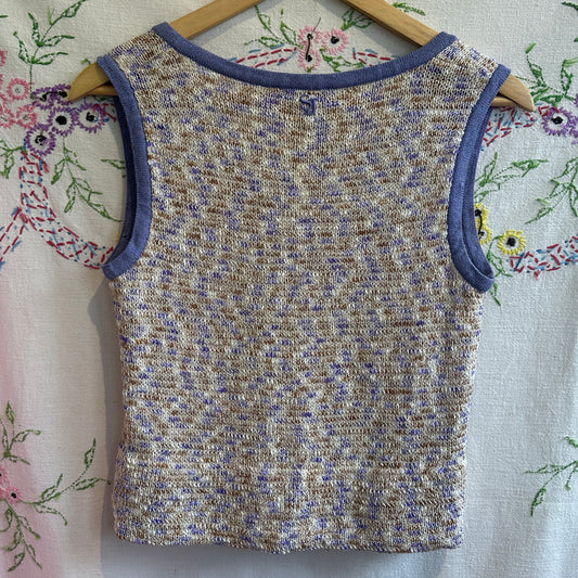 St. Joseph Sport Cropped Knit Vest, M