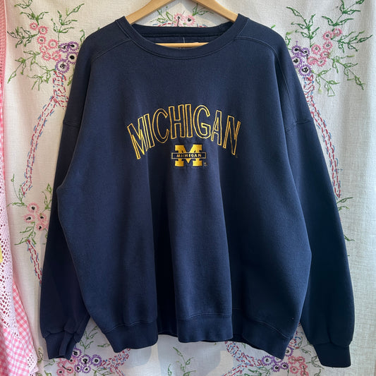 Michigan State Navy Blue Crew Neck, XXL