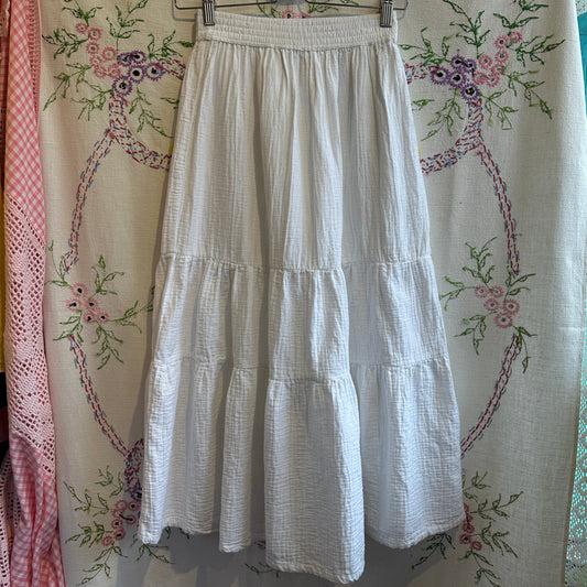 Chaps White Maxi Skirt, XS
