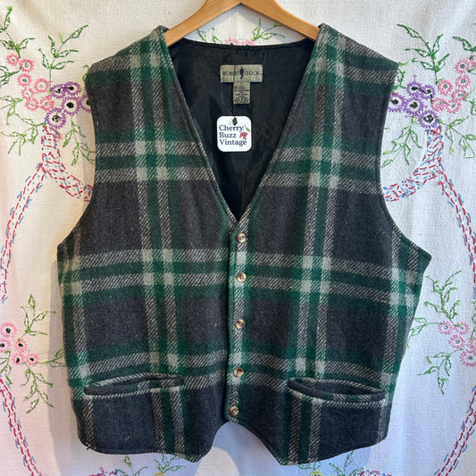 Robert Stock Wool Blend Vest, L