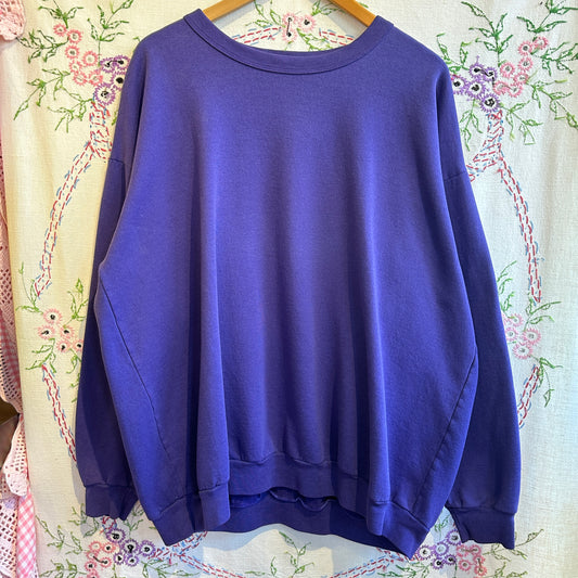 Purple Blank Crew Neck, XL