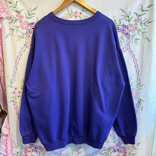 Purple Blank Crew Neck, XL