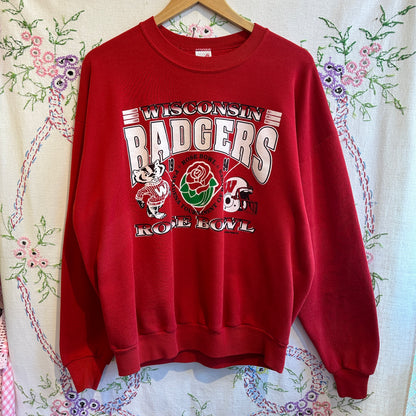 Wisconsin Badgers Rose Bowl Crew Neck, '94, XL