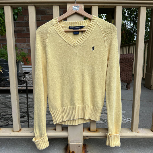 Ralph Lauren Sport Yellow Knit Sweater, M