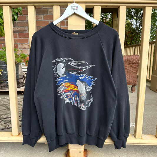 1980s Wolf Graphic Crewneck, L