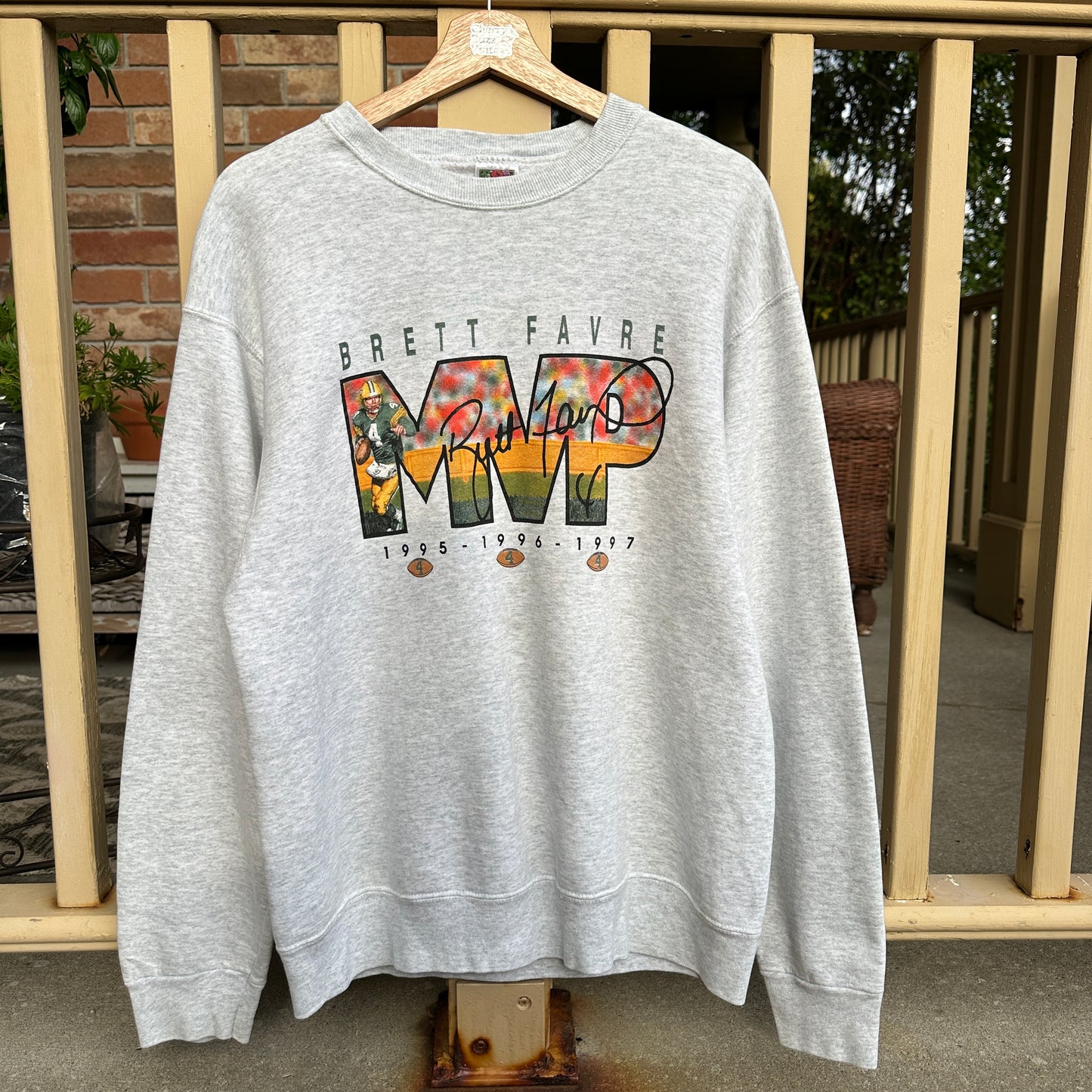 Brett Favre Green Bay Packers MVP Crewneck, L