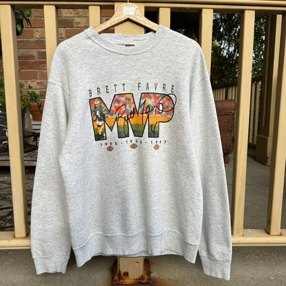 Brett Favre Green Bay Packers MVP Crewneck, L