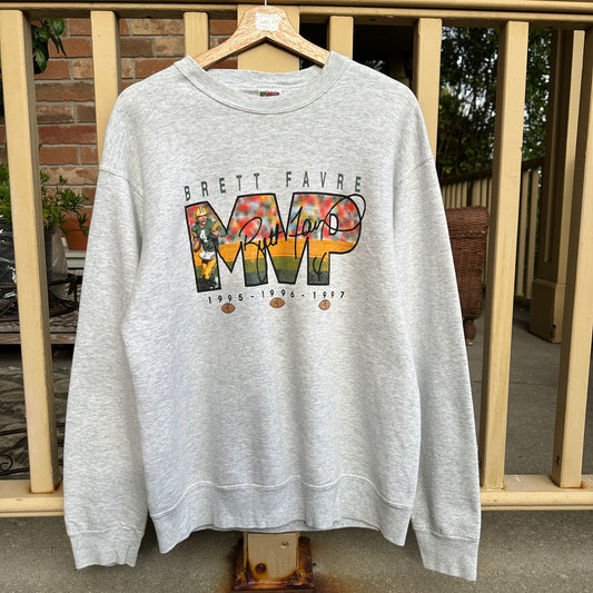 Brett Favre Green Bay Packers MVP Crewneck, L
