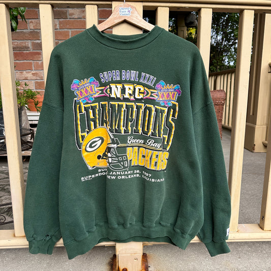 Green Bay Packers 1997 Super Bowl Championship Crewneck, XL