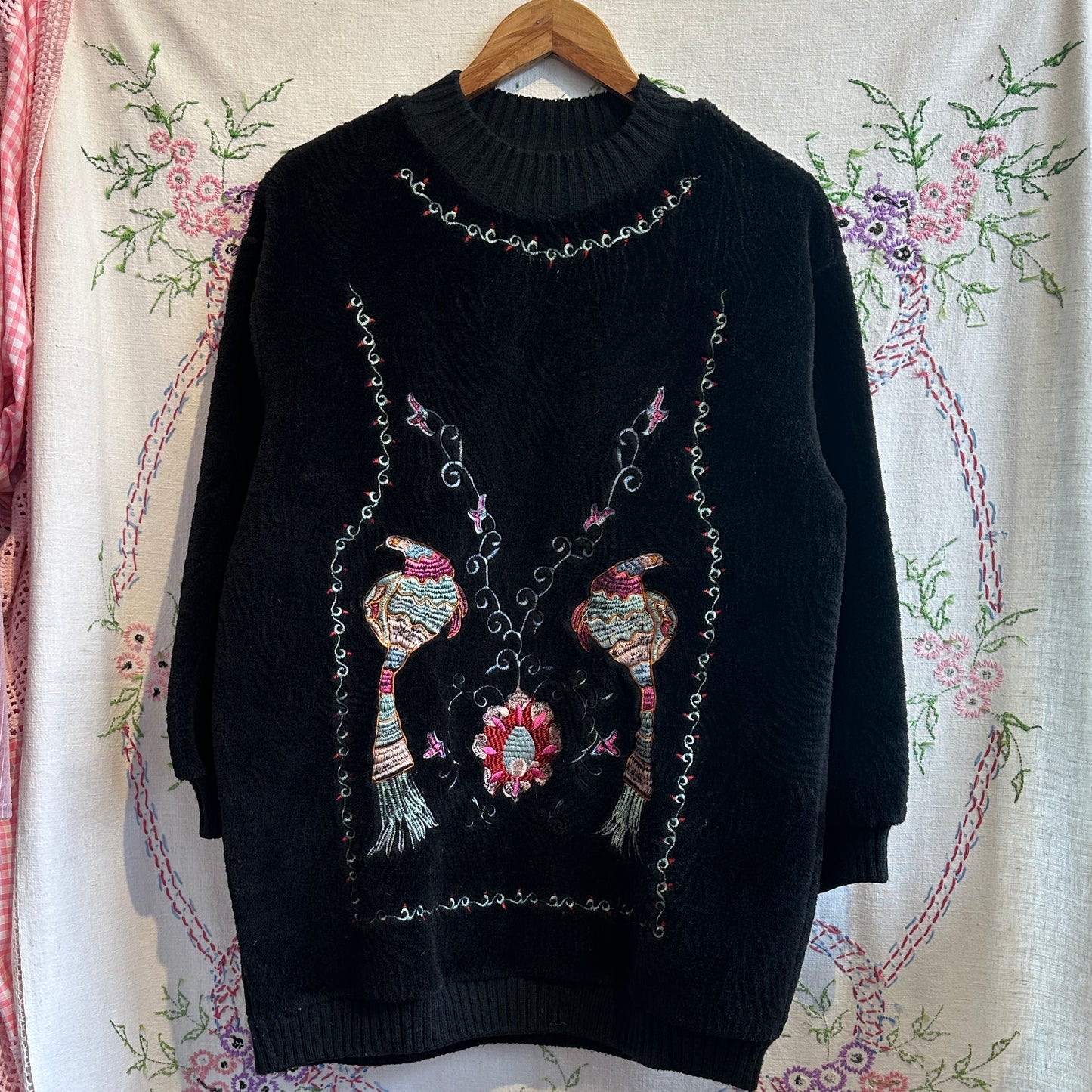 Black Fleece Embroidered Sweater, L