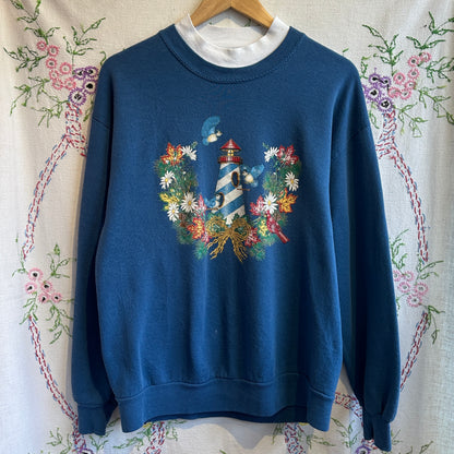 Blue Bird Crew Neck Sweater, L