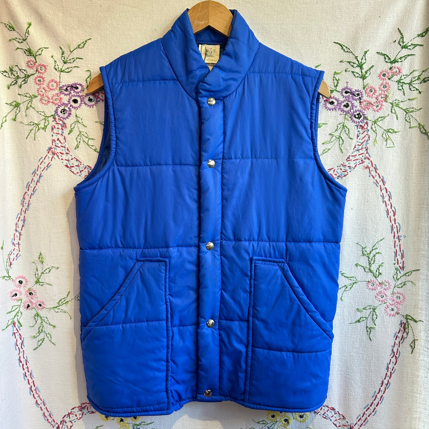 Blue Puff Vest, S