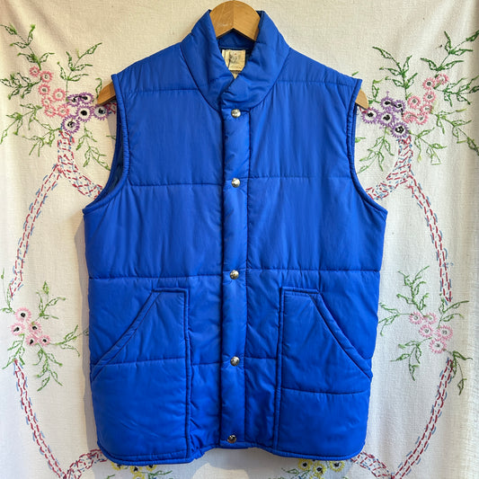 Blue Puff Vest, S