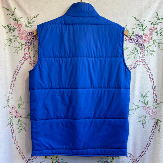 Blue Puff Vest, S