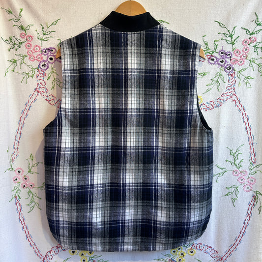 Flannel Zip Up Vest, M