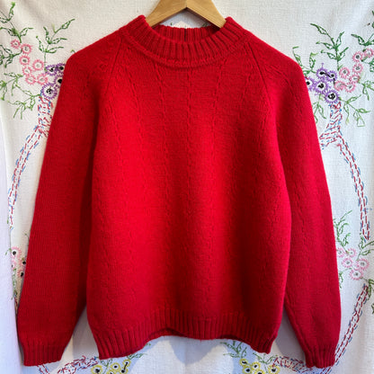 Red Wool Sweater, M