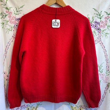 Red Wool Sweater, M