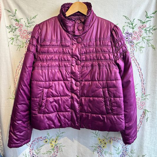 725 Purple Puffer Jacket, M