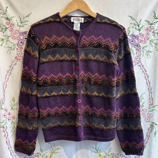 Talbots Purple Knit Cardigan, S