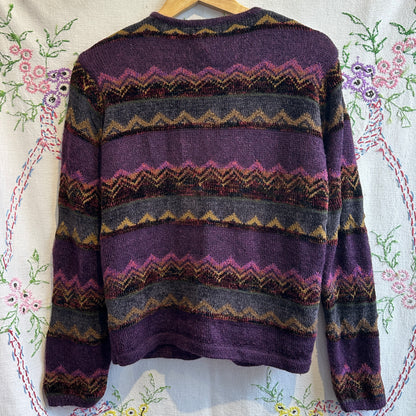 Talbots Purple Knit Cardigan, S