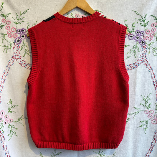 Tabi Knit Sweater Vest Cardigan, L