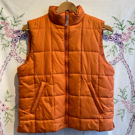 Adidas Orange Puffer Vest, S