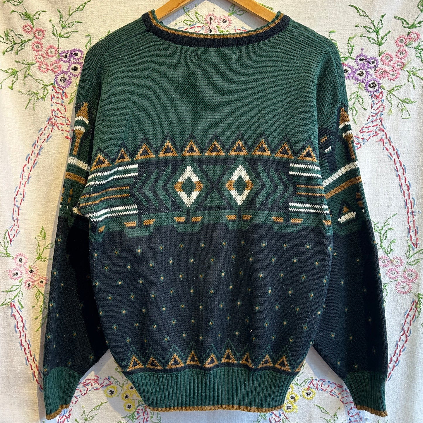 Jonathan Bryan Green Knit Sweater, S