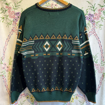 Jonathan Bryan Green Knit Sweater, S