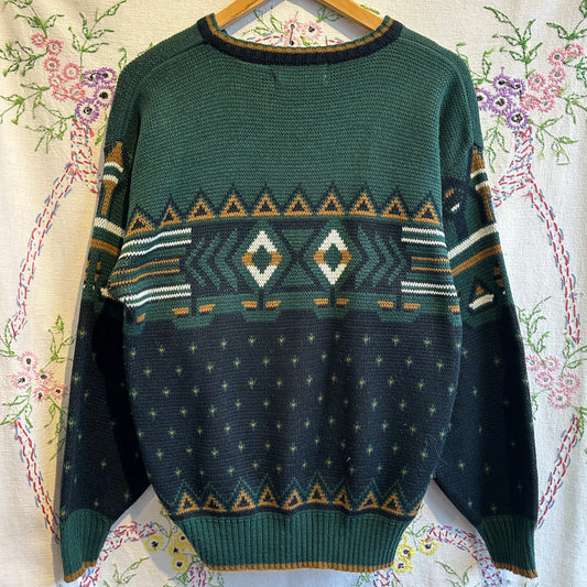 Jonathan Bryan Green Knit Sweater, S