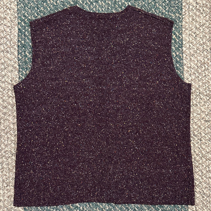 Tabi Purple Paisley Button Up Vest, L