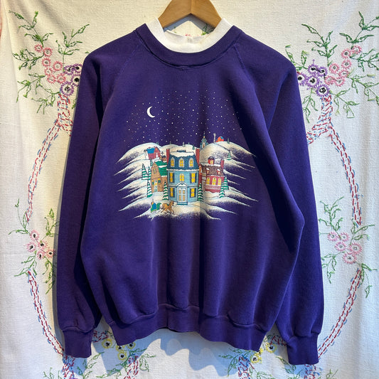 Christmas Village Sweater, M