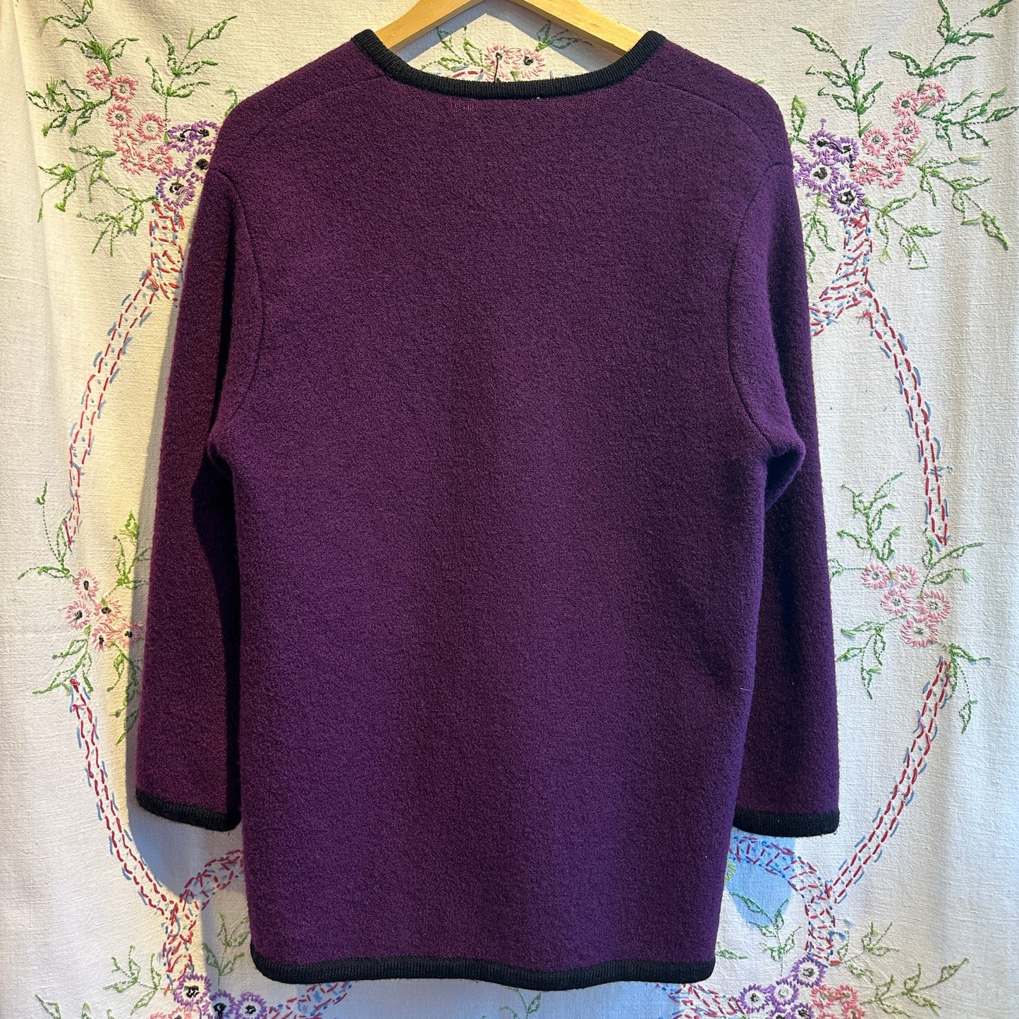 Purple Wool Cardigan, M