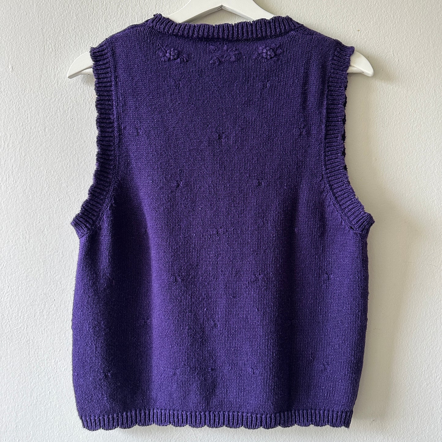 Northern Getaway Purple Knit Vest, S