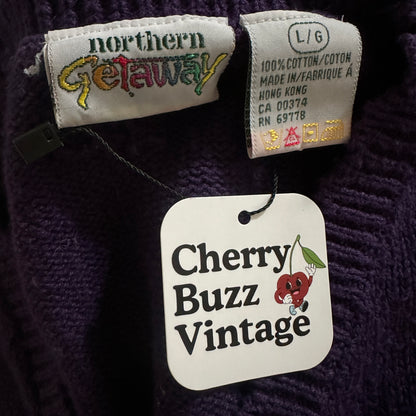 Northern Getaway Purple Knit Vest, S
