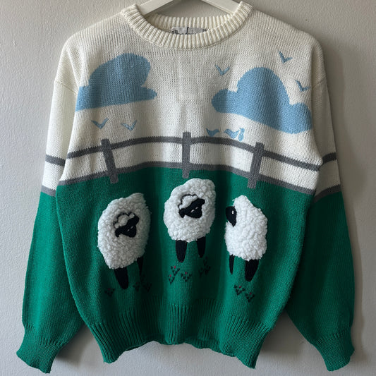 Knit Sheep Sweater, M