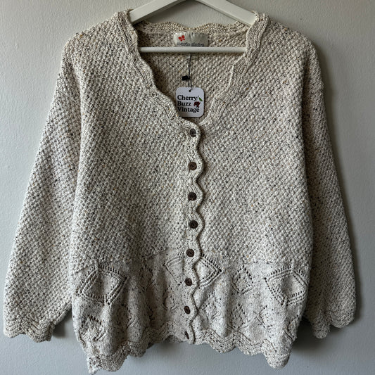 Marie Clair Cream Knit Cardigan, S