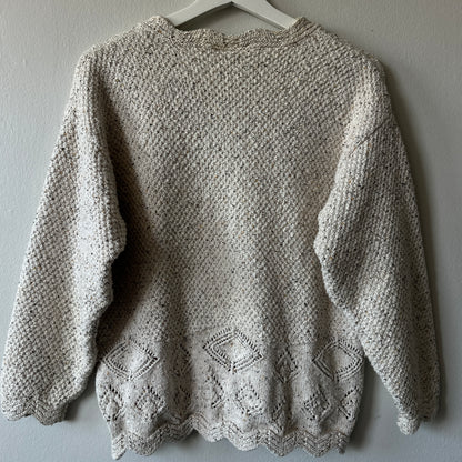 Marie Clair Cream Knit Cardigan, S