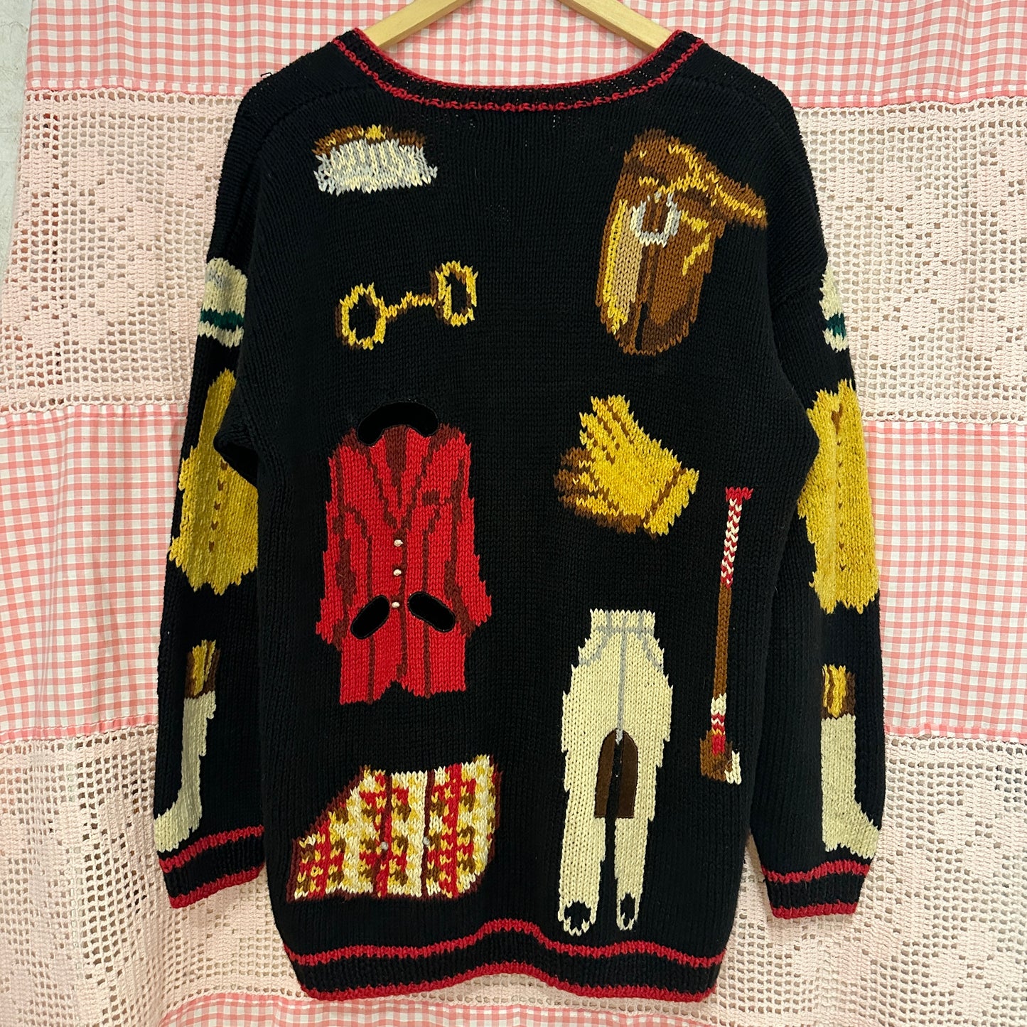 The Eagle's Eye Hand Knit Equestrian Cardigan, M