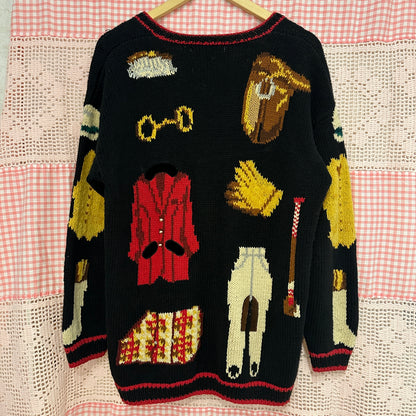 The Eagle's Eye Hand Knit Equestrian Cardigan, M