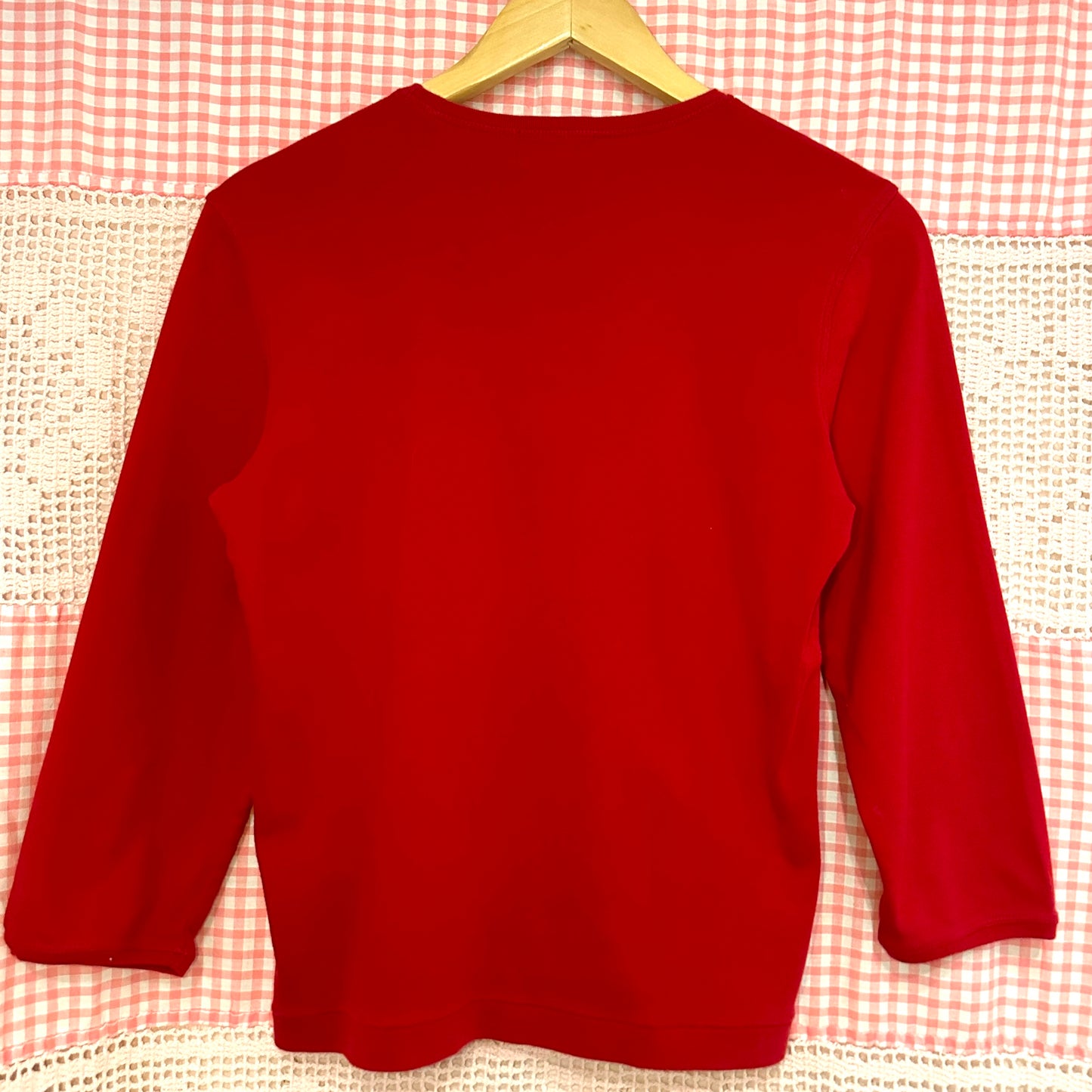 Polo Jean Red 3/4 Sleeve, L