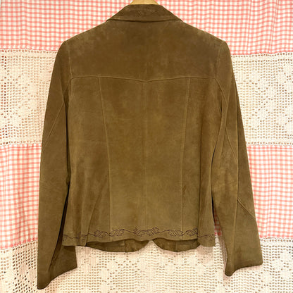 Brown Suede Western Blazer, S